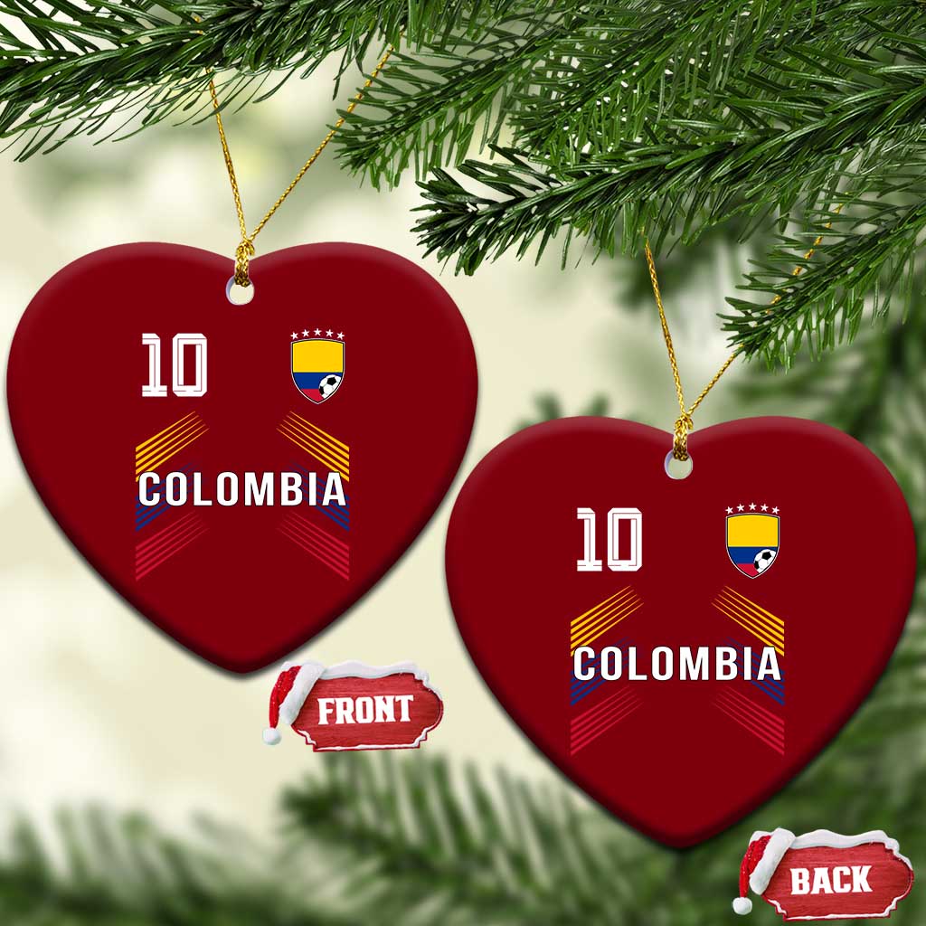 Colombia Soccer Sports Graphic Number 10 Jersey Style Ceramic Ornament Proud Colombian Football Fans Game Day Pride TS02 Print Your Wear
