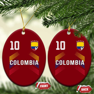 Colombia Soccer Sports Graphic Number 10 Jersey Style Ceramic Ornament Proud Colombian Football Fans Game Day Pride TS02 Print Your Wear