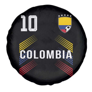 Colombia Soccer Sports Graphic Number 10 Jersey Style Spare Tire Cover Proud Colombian Football Fans Game Day Pride TS02 Print Your Wear