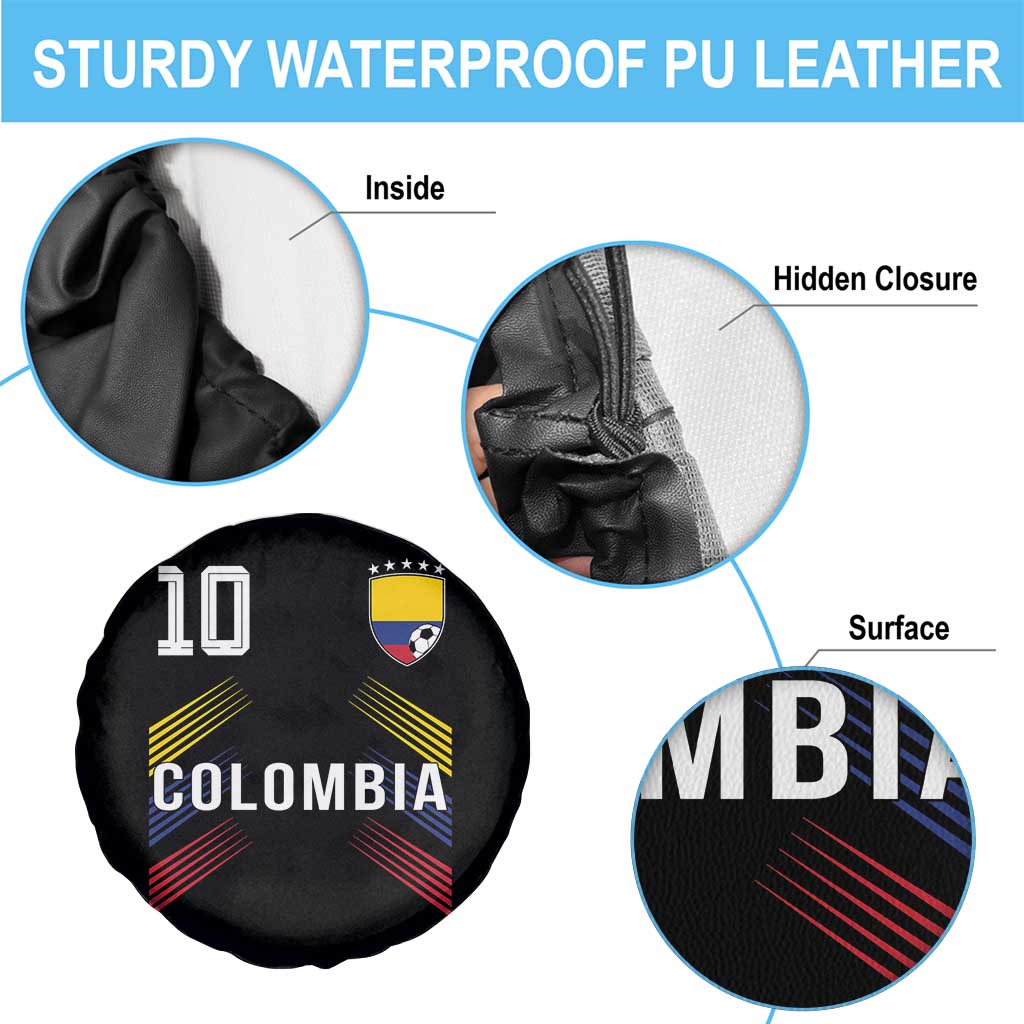 Colombia Soccer Sports Graphic Number 10 Jersey Style Spare Tire Cover Proud Colombian Football Fans Game Day Pride TS02 Print Your Wear