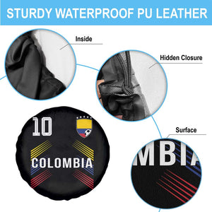 Colombia Soccer Sports Graphic Number 10 Jersey Style Spare Tire Cover Proud Colombian Football Fans Game Day Pride TS02 Print Your Wear
