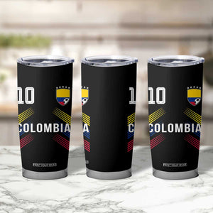 Colombia Soccer Sports Graphic Number 10 Jersey Style Tumbler Cup Proud Colombian Football Fans Game Day Pride TS02 Print Your Wear