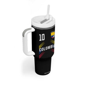 Colombia Soccer Sports Graphic Number 10 Jersey Style Tumbler With Handle Proud Colombian Football Fans Game Day Pride TS02 Print Your Wear