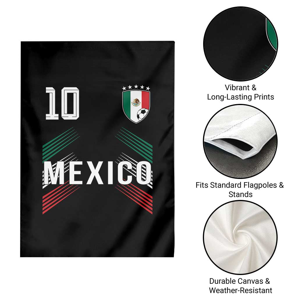 Mexico Soccer Sports Graphic Number 10 Jersey Style Garden Flag Proud Mexican Football Fans Game Day Pride TS02 Print Your Wear