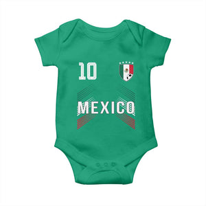 Mexico Soccer Sports Graphic Number 10 Jersey Style Baby Onesie Proud Mexican Football Fans Game Day Pride TS02 Irish Green Print Your Wear