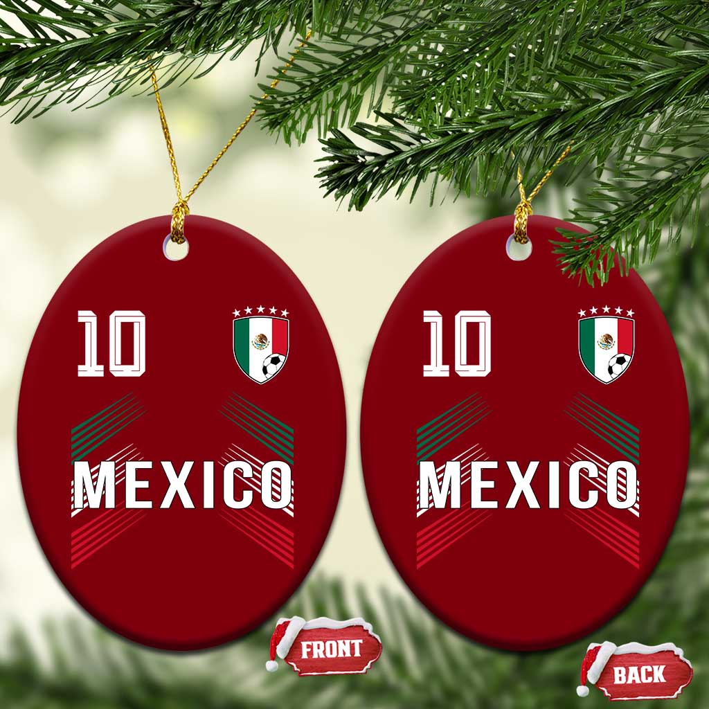 Mexico Soccer Sports Graphic Number 10 Jersey Style Ceramic Ornament Proud Mexican Football Fans Game Day Pride TS02 Print Your Wear
