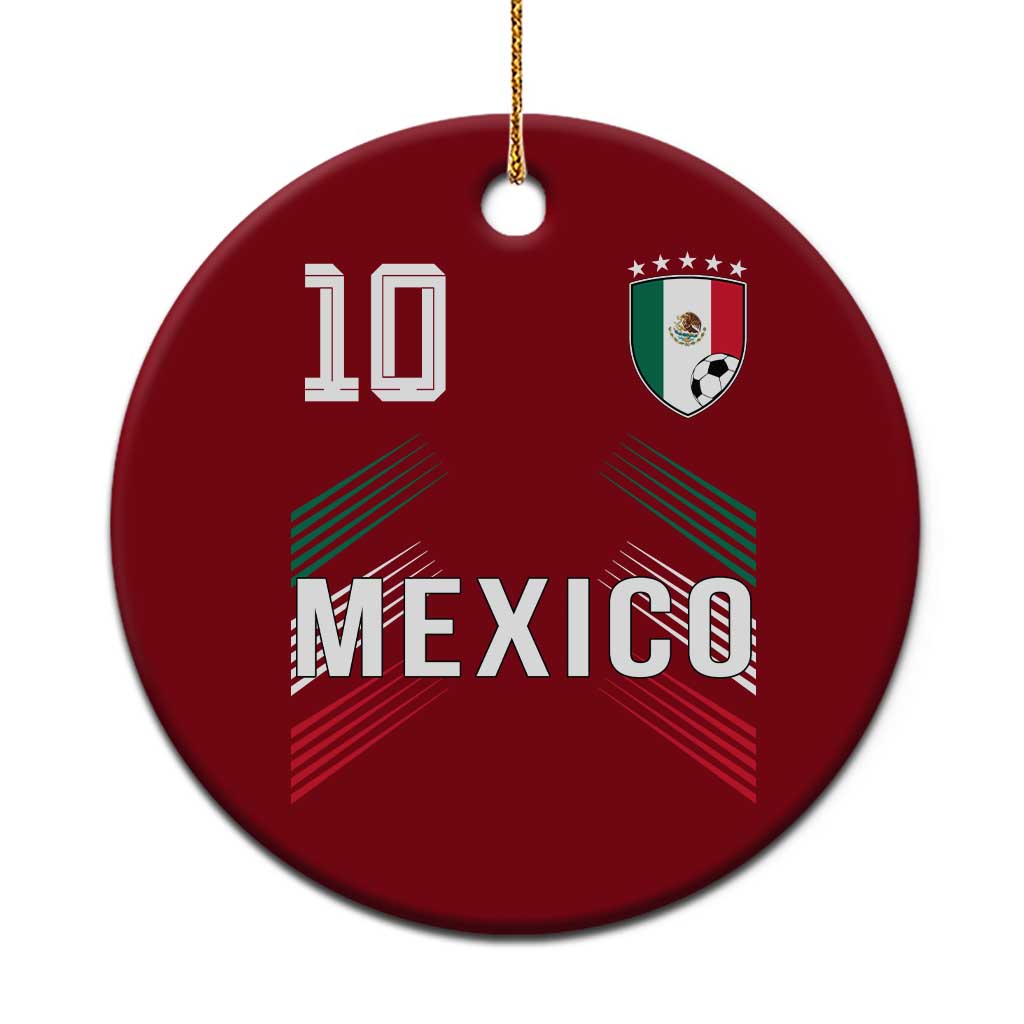 Mexico Soccer Sports Graphic Number 10 Jersey Style Ceramic Ornament Proud Mexican Football Fans Game Day Pride TS02 1pc Red Print Your Wear