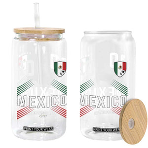 Mexico Soccer Sports Graphic Number 10 Jersey Style Glass Can Proud Mexican Football Fans Game Day Pride TS02 Print Your Wear