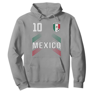 Mexico Soccer Sports Graphic Number 10 Jersey Style Hoodie Proud Mexican Football Fans Game Day Pride TS02 Sport Gray Print Your Wear