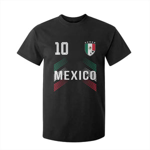 Mexico Soccer Sports Graphic Number 10 Jersey Style T Shirt For Kid Proud Mexican Football Fans Game Day Pride TS02 Black Print Your Wear
