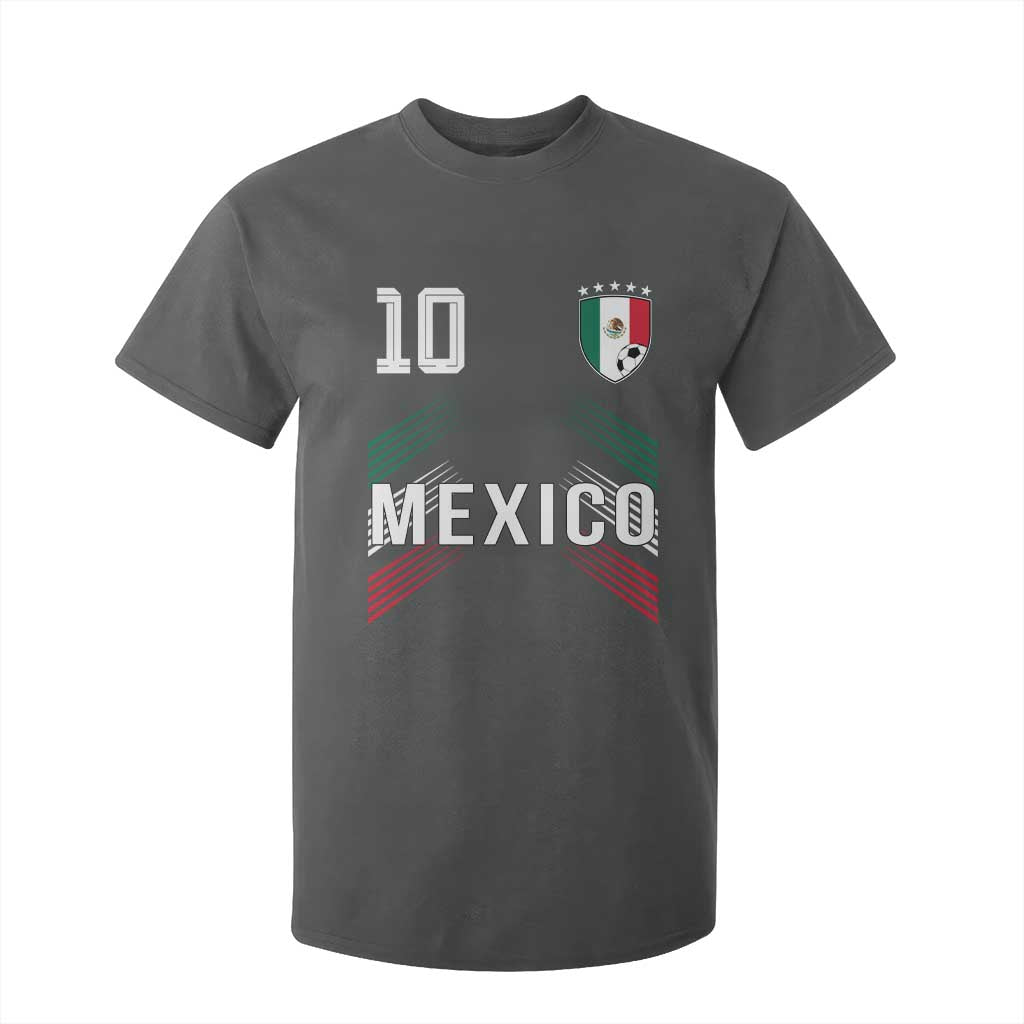 Mexico Soccer Sports Graphic Number 10 Jersey Style T Shirt For Kid Proud Mexican Football Fans Game Day Pride TS02 Dark Heather Print Your Wear
