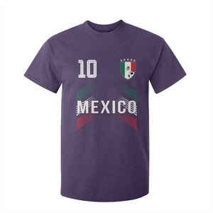Mexico Soccer Sports Graphic Number 10 Jersey Style T Shirt For Kid Proud Mexican Football Fans Game Day Pride TS02 Purple Print Your Wear