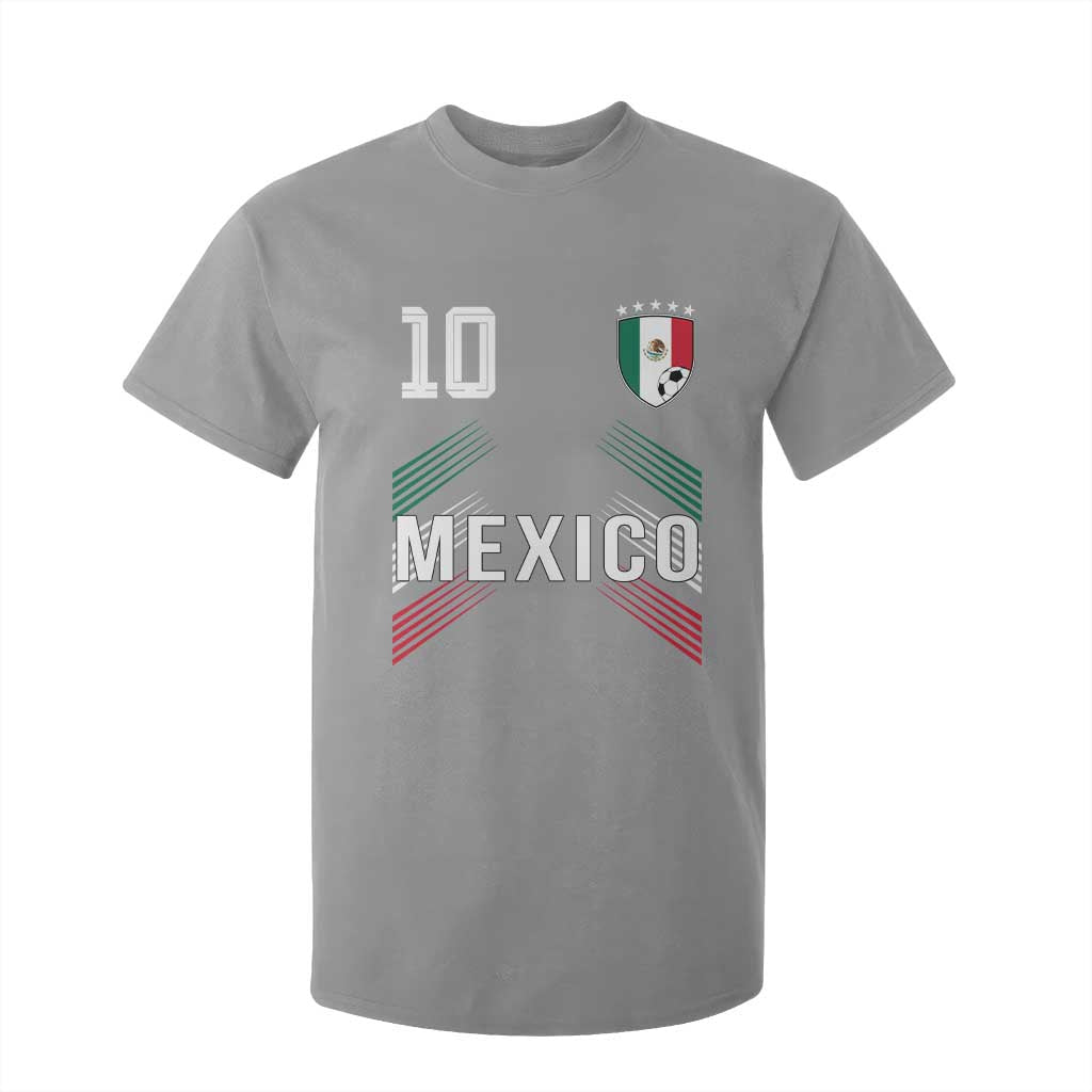 Mexico Soccer Sports Graphic Number 10 Jersey Style T Shirt For Kid Proud Mexican Football Fans Game Day Pride TS02 Sport Gray Print Your Wear