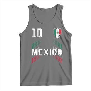 Mexico Soccer Sports Graphic Number 10 Jersey Style Tank Top Proud Mexican Football Fans Game Day Pride TS02 Black Heather Print Your Wear