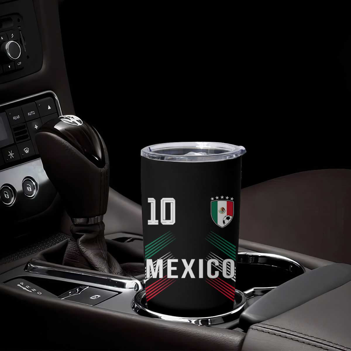 Mexico Soccer Sports Graphic Number 10 Jersey Style Tumbler Cup Proud Mexican Football Fans Game Day Pride TS02 Print Your Wear