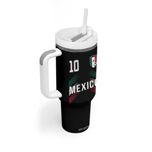 Mexico Soccer Sports Graphic Number 10 Jersey Style Tumbler With Handle Proud Mexican Football Fans Game Day Pride TS02 Print Your Wear