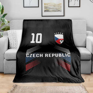 Czech Republic Soccer Sports Graphic Number 10 Jersey Style Throw Blanket Proud Czechia Football Fans Game Day Pride TS02 Print Your Wear