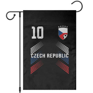 Czech Republic Soccer Sports Graphic Number 10 Jersey Style Garden Flag Proud Czechia Football Fans Game Day Pride TS02 Black Print Your Wear
