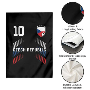 Czech Republic Soccer Sports Graphic Number 10 Jersey Style Garden Flag Proud Czechia Football Fans Game Day Pride TS02 Print Your Wear