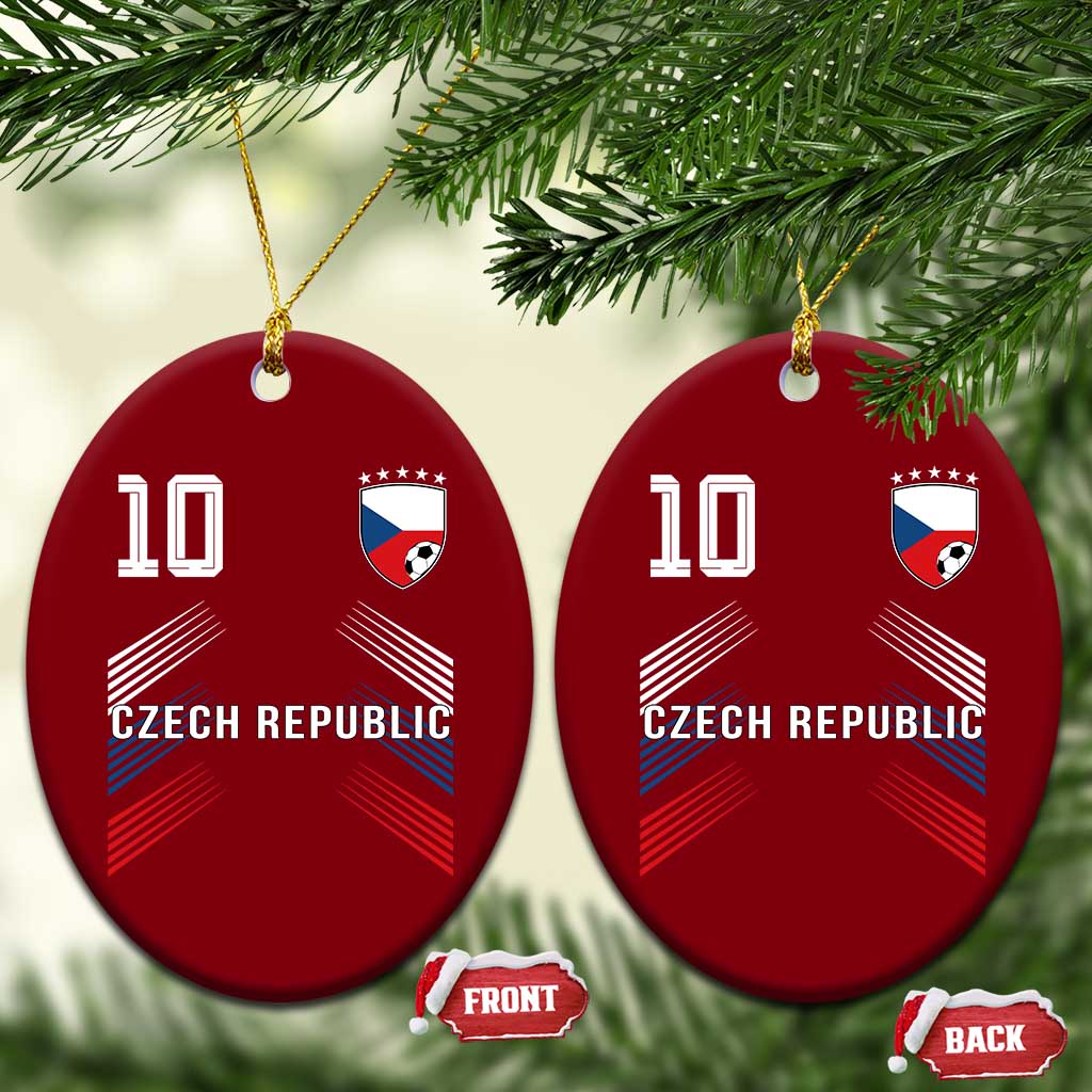 Czech Republic Soccer Sports Graphic Number 10 Jersey Style Ceramic Ornament Proud Czechia Football Fans Game Day Pride TS02 Print Your Wear