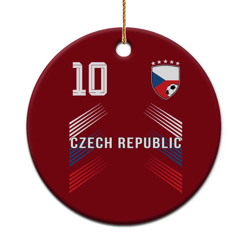 Czech Republic Soccer Sports Graphic Number 10 Jersey Style Ceramic Ornament Proud Czechia Football Fans Game Day Pride TS02 1pc Red Print Your Wear