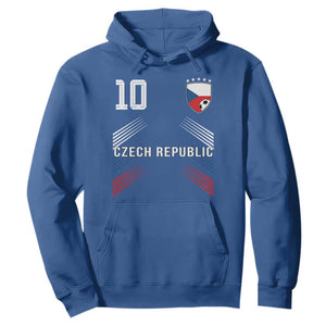 Czech Republic Soccer Sports Graphic Number 10 Jersey Style Hoodie Proud Czechia Football Fans Game Day Pride TS02 Royal Blue Print Your Wear