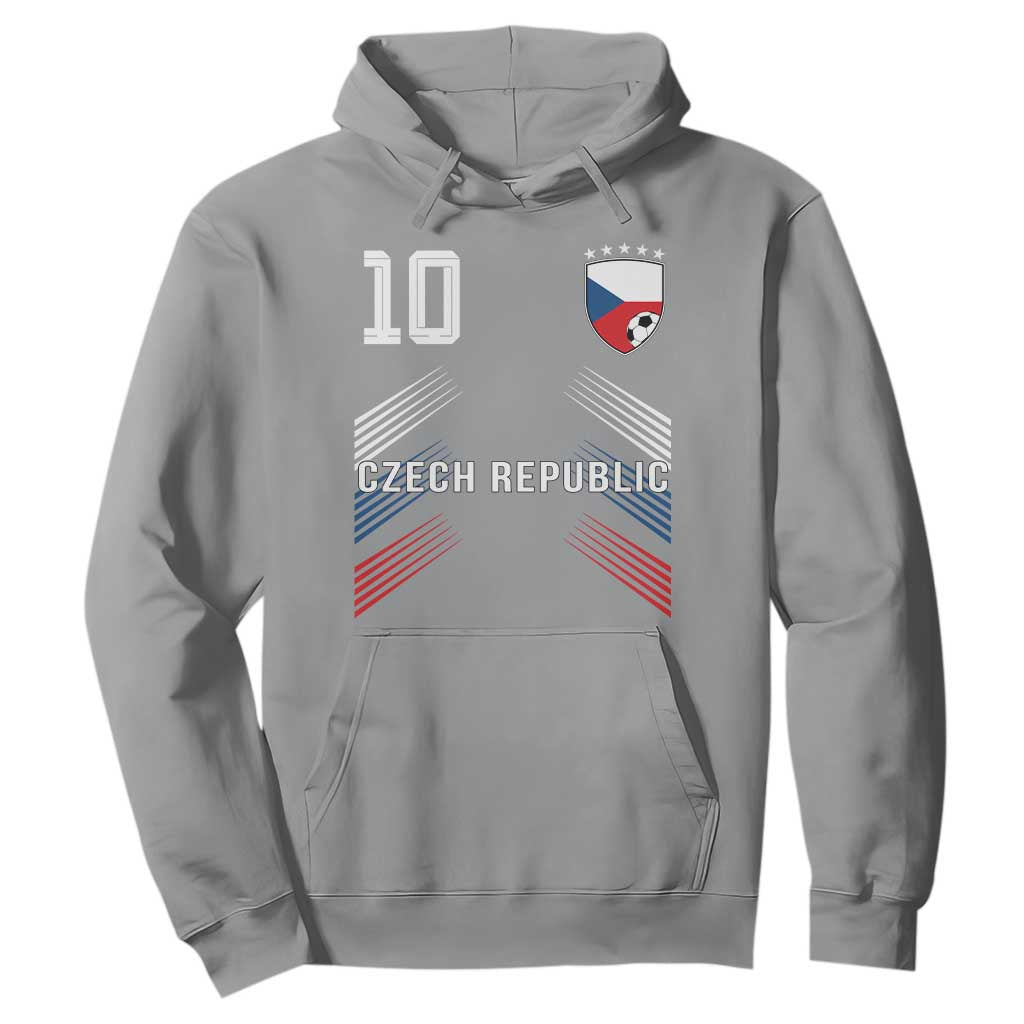 Czech Republic Soccer Sports Graphic Number 10 Jersey Style Hoodie Proud Czechia Football Fans Game Day Pride TS02 Sport Gray Print Your Wear