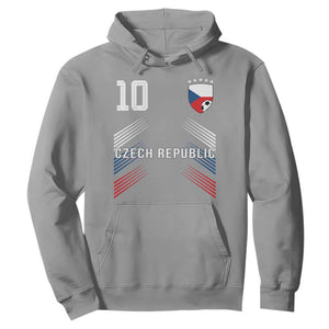 Czech Republic Soccer Sports Graphic Number 10 Jersey Style Hoodie Proud Czechia Football Fans Game Day Pride TS02 Sport Gray Print Your Wear