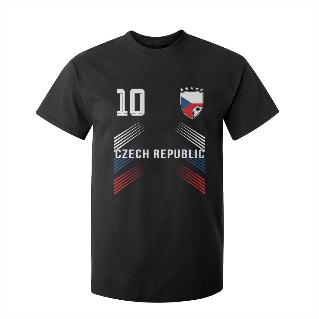 Czech Republic Soccer Sports Graphic Number 10 Jersey Style T Shirt For Kid Proud Czechia Football Fans Game Day Pride TS02 Black Print Your Wear