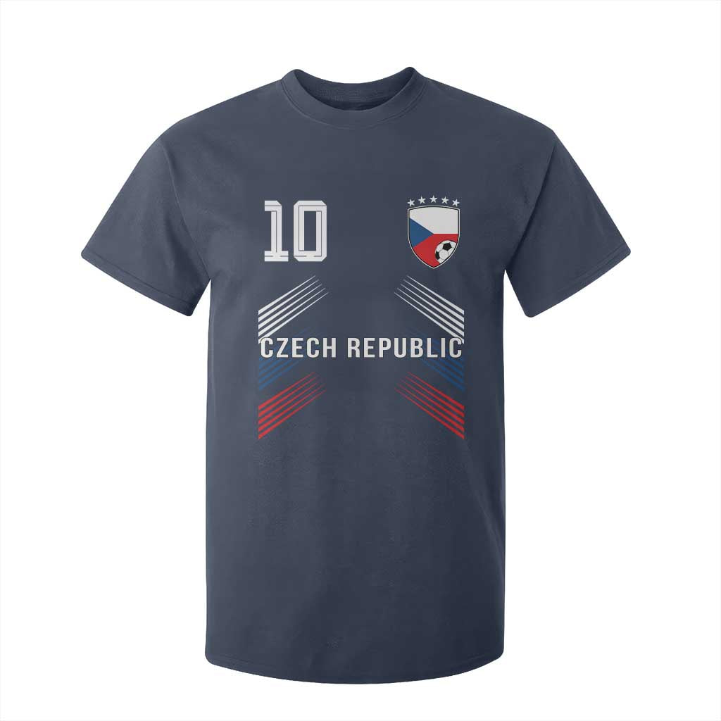 Czech Republic Soccer Sports Graphic Number 10 Jersey Style T Shirt For Kid Proud Czechia Football Fans Game Day Pride TS02 Navy Print Your Wear
