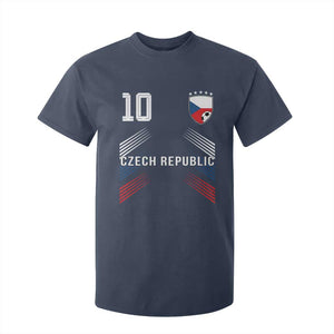 Czech Republic Soccer Sports Graphic Number 10 Jersey Style T Shirt For Kid Proud Czechia Football Fans Game Day Pride TS02 Navy Print Your Wear