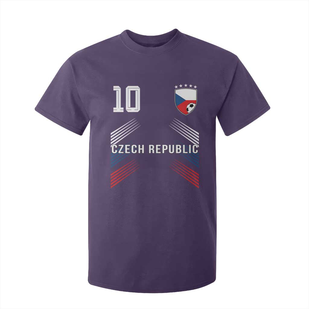Czech Republic Soccer Sports Graphic Number 10 Jersey Style T Shirt For Kid Proud Czechia Football Fans Game Day Pride TS02 Purple Print Your Wear