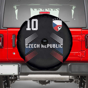 Czech Republic Soccer Sports Graphic Number 10 Jersey Style Spare Tire Cover Proud Czechia Football Fans Game Day Pride TS02 Black Print Your Wear