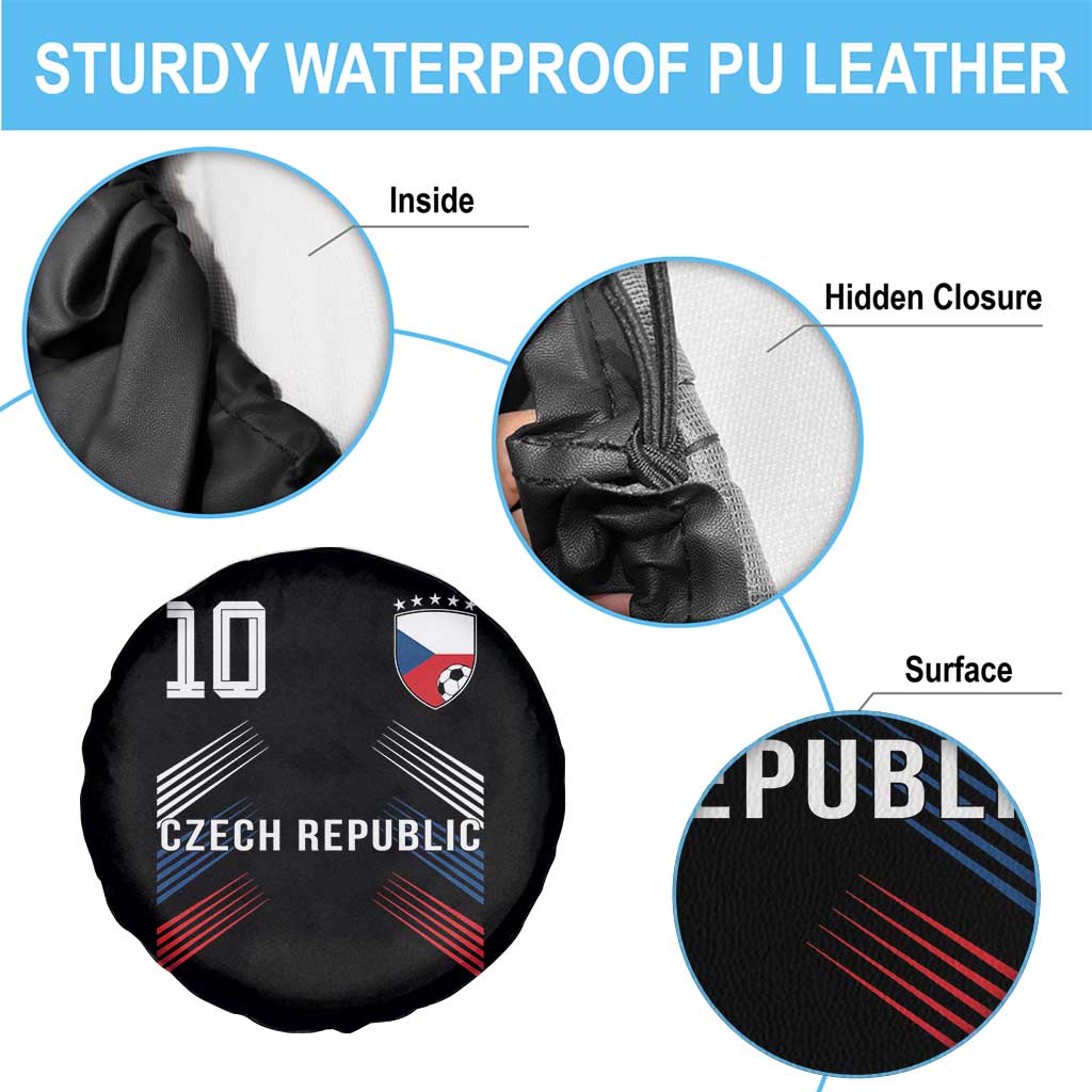 Czech Republic Soccer Sports Graphic Number 10 Jersey Style Spare Tire Cover Proud Czechia Football Fans Game Day Pride TS02 Print Your Wear