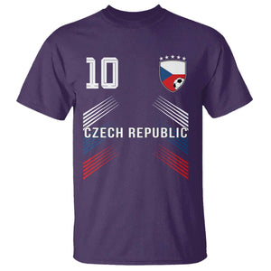 Czech Republic Soccer Sports Graphic Number 10 Jersey Style T Shirt Proud Czechia Football Fans Game Day Pride TS02 Purple Print Your Wear
