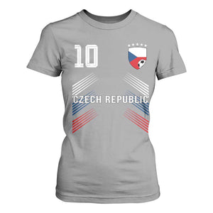 Czech Republic Soccer Sports Graphic Number 10 Jersey Style T Shirt For Women Proud Czechia Football Fans Game Day Pride TS02 Sport Gray Print Your Wear