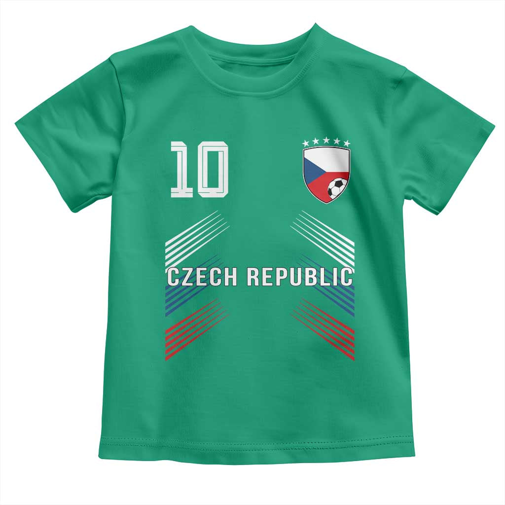 Czech Republic Soccer Sports Graphic Number 10 Jersey Style Toddler T Shirt Proud Czechia Football Fans Game Day Pride TS02 Irish Green Print Your Wear