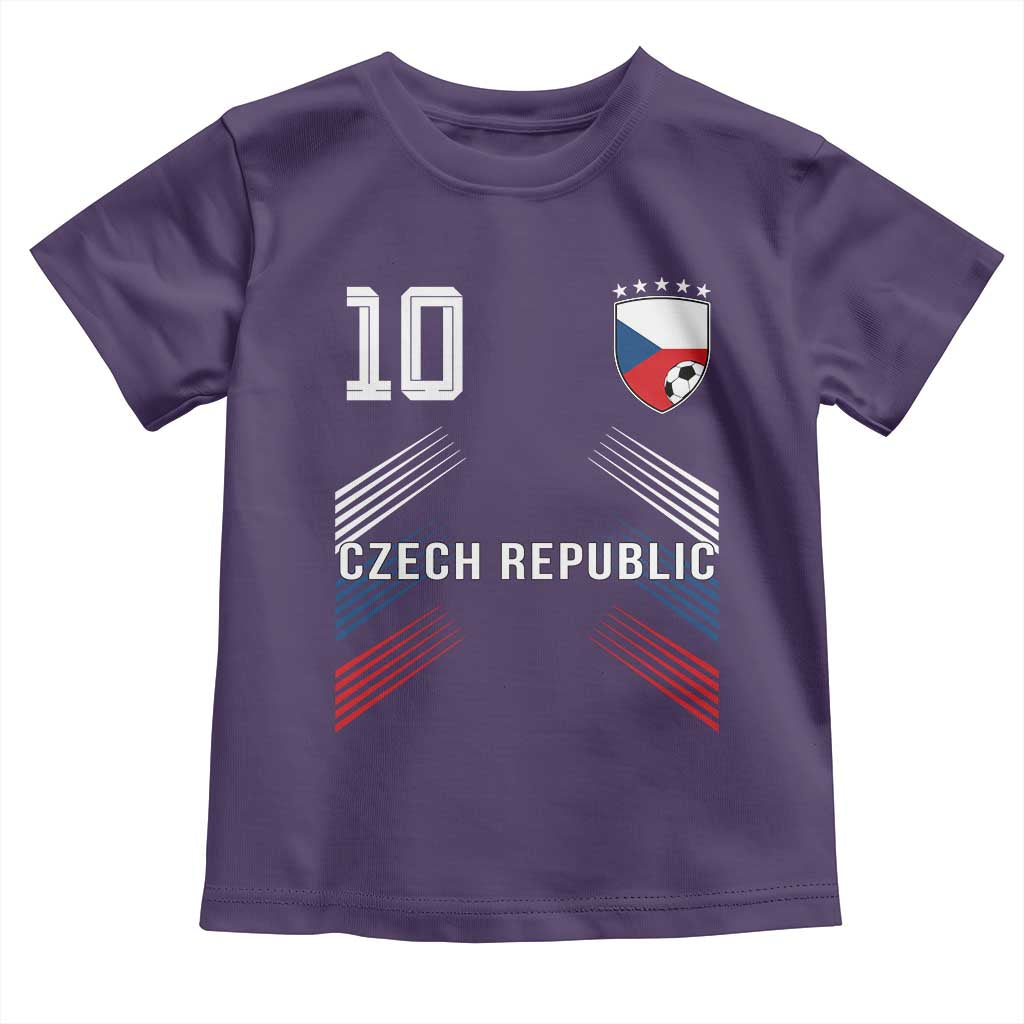 Czech Republic Soccer Sports Graphic Number 10 Jersey Style Toddler T Shirt Proud Czechia Football Fans Game Day Pride TS02 Purple Print Your Wear