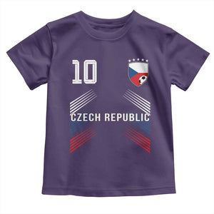 Czech Republic Soccer Sports Graphic Number 10 Jersey Style Toddler T Shirt Proud Czechia Football Fans Game Day Pride TS02 Purple Print Your Wear