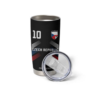 Czech Republic Soccer Sports Graphic Number 10 Jersey Style Tumbler Cup Proud Czechia Football Fans Game Day Pride TS02 Print Your Wear