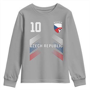 Czech Republic Soccer Sports Graphic Number 10 Jersey Style Youth Sweatshirt Proud Czechia Football Fans Game Day Pride TS02 Sport Gray Print Your Wear