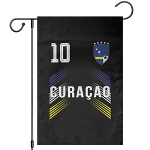 Curacao Soccer Sports Graphic Number 10 Jersey Style Garden Flag Proud Curaçaoans Football Fans Game Day Pride TS02 Black Print Your Wear