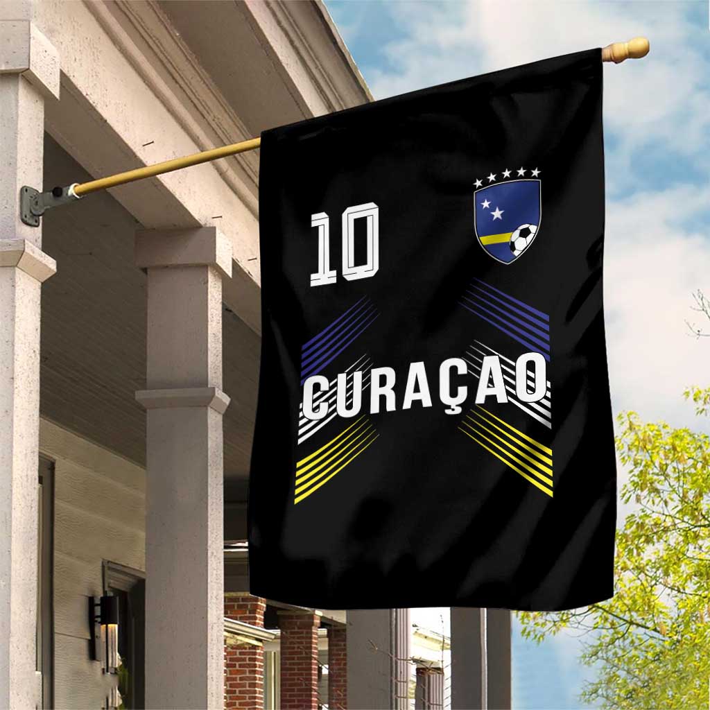 Curacao Soccer Sports Graphic Number 10 Jersey Style Garden Flag Proud Curaçaoans Football Fans Game Day Pride TS02 Print Your Wear