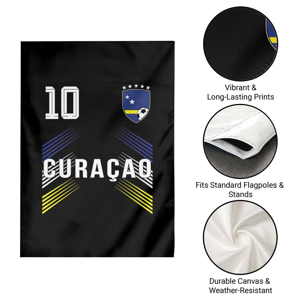 Curacao Soccer Sports Graphic Number 10 Jersey Style Garden Flag Proud Curaçaoans Football Fans Game Day Pride TS02 Print Your Wear