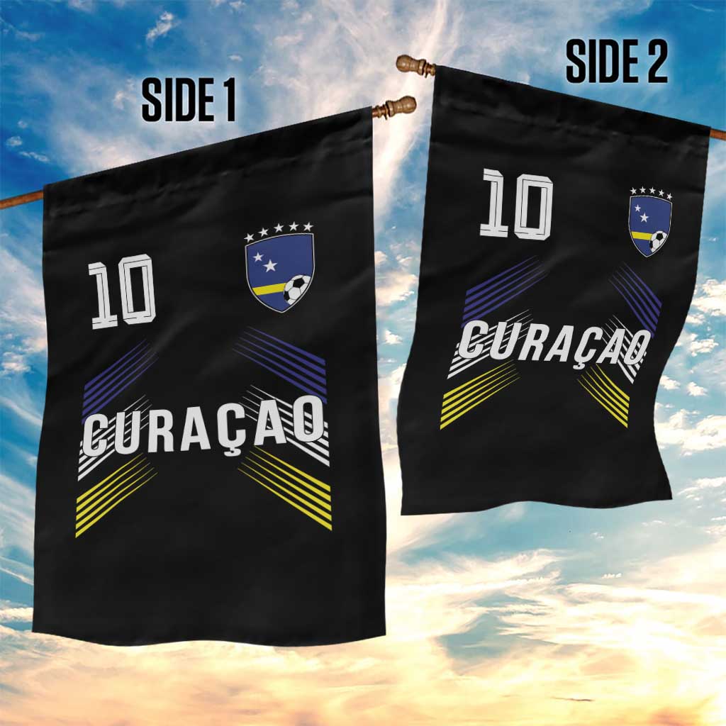 Curacao Soccer Sports Graphic Number 10 Jersey Style Garden Flag Proud Curaçaoans Football Fans Game Day Pride TS02 Print Your Wear