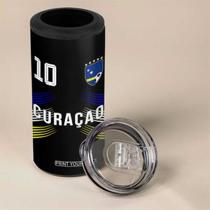Curacao Soccer Sports Graphic Number 10 Jersey Style 4 in 1 Can Cooler Tumbler Proud Curaçaoans Football Fans Game Day Pride TS02 Print Your Wear