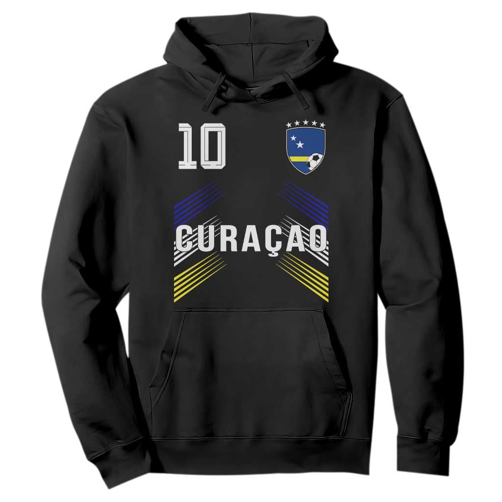 Curacao Soccer Sports Graphic Number 10 Jersey Style Hoodie Proud Curaçaoans Football Fans Game Day Pride TS02 Black Print Your Wear