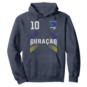 Curacao Soccer Sports Graphic Number 10 Jersey Style Hoodie Proud Curaçaoans Football Fans Game Day Pride TS02 Navy Print Your Wear