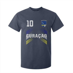 Curacao Soccer Sports Graphic Number 10 Jersey Style T Shirt For Kid Proud Curaçaoans Football Fans Game Day Pride TS02 Navy Print Your Wear