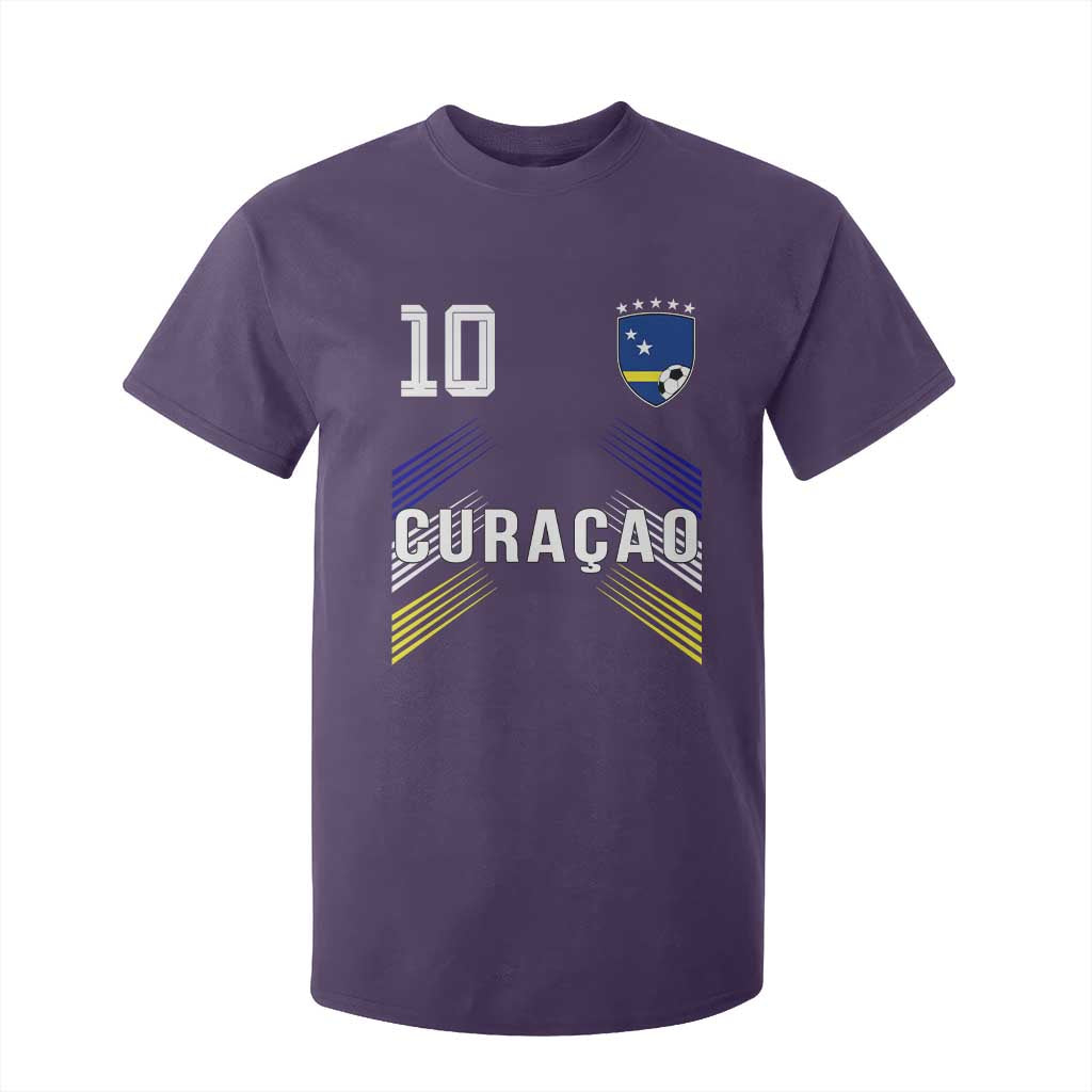 Curacao Soccer Sports Graphic Number 10 Jersey Style T Shirt For Kid Proud Curaçaoans Football Fans Game Day Pride TS02 Purple Print Your Wear